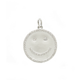 THE SEMI PAVÉ HAPPY FACE PENDANT