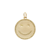 THE SEMI PAVÉ HAPPY FACE PENDANT