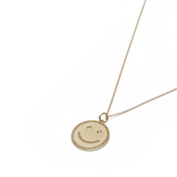 THE SEMI PAVÉ HAPPY FACE PENDANT