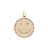 THE SEMI PAVÉ HAPPY FACE PENDANT