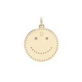 THE SEMI PAVÉ HAPPY FACE PENDANT
