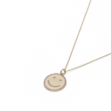 THE SEMI PAVÉ HAPPY FACE PENDANT