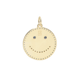 THE SEMI PAVÉ HAPPY FACE PENDANT