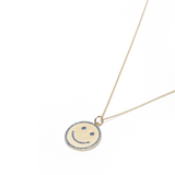 THE SEMI PAVÉ HAPPY FACE PENDANT