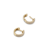 E035 ' TRIPLE ROW PAVÉ DIAMOND HUGGIES'