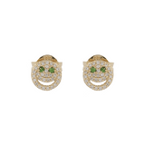 THE PAVÉ HAPPY FACE STUDS