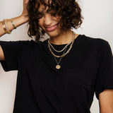 THE SEMI PAVÉ HAPPY FACE PENDANT