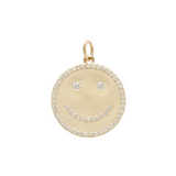 THE SEMI PAVÉ HAPPY FACE PENDANT