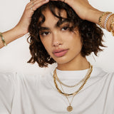 THE SEMI PAVÉ HAPPY FACE PENDANT