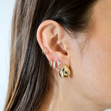 THE PAVÉ PUFFED HEART STUDS