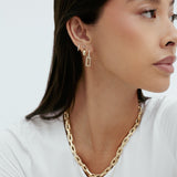 THE PAVÉ PAPERCLIP DROP EARRINGS