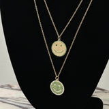 THE SEMI PAVÉ HAPPY FACE PENDANT