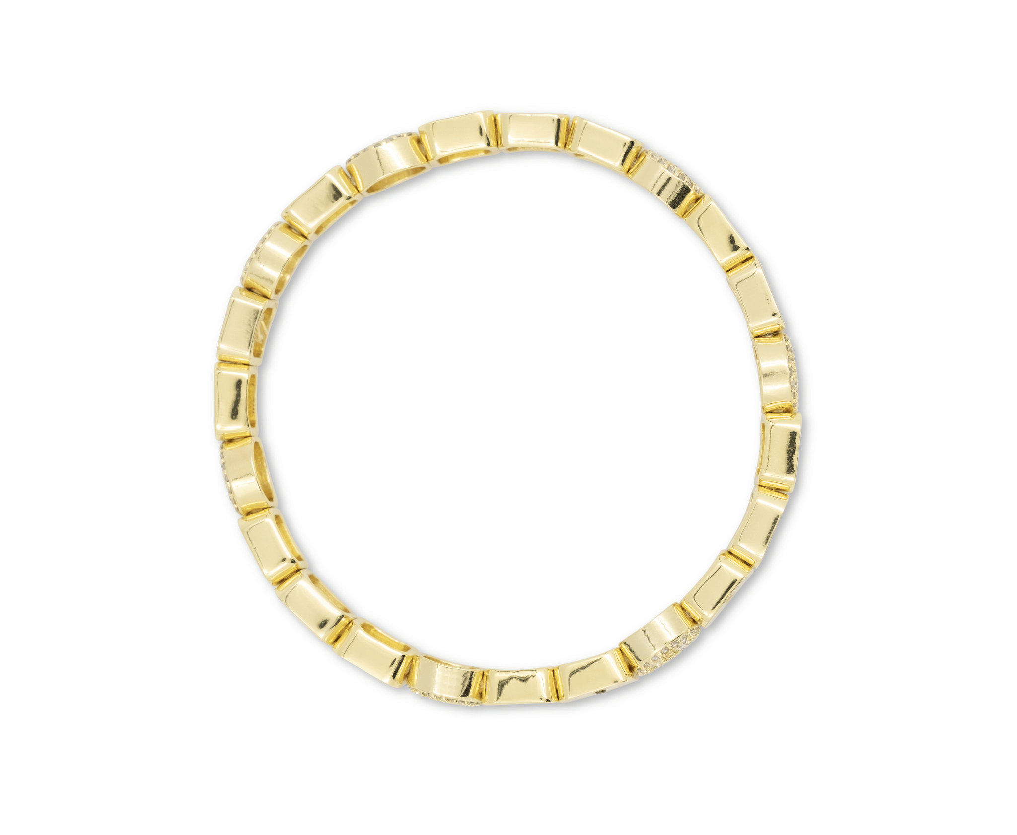 gold bracelet on a white background