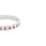 Bracelet with strawberry pattern on a white background