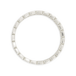 silver bracelet on a white background