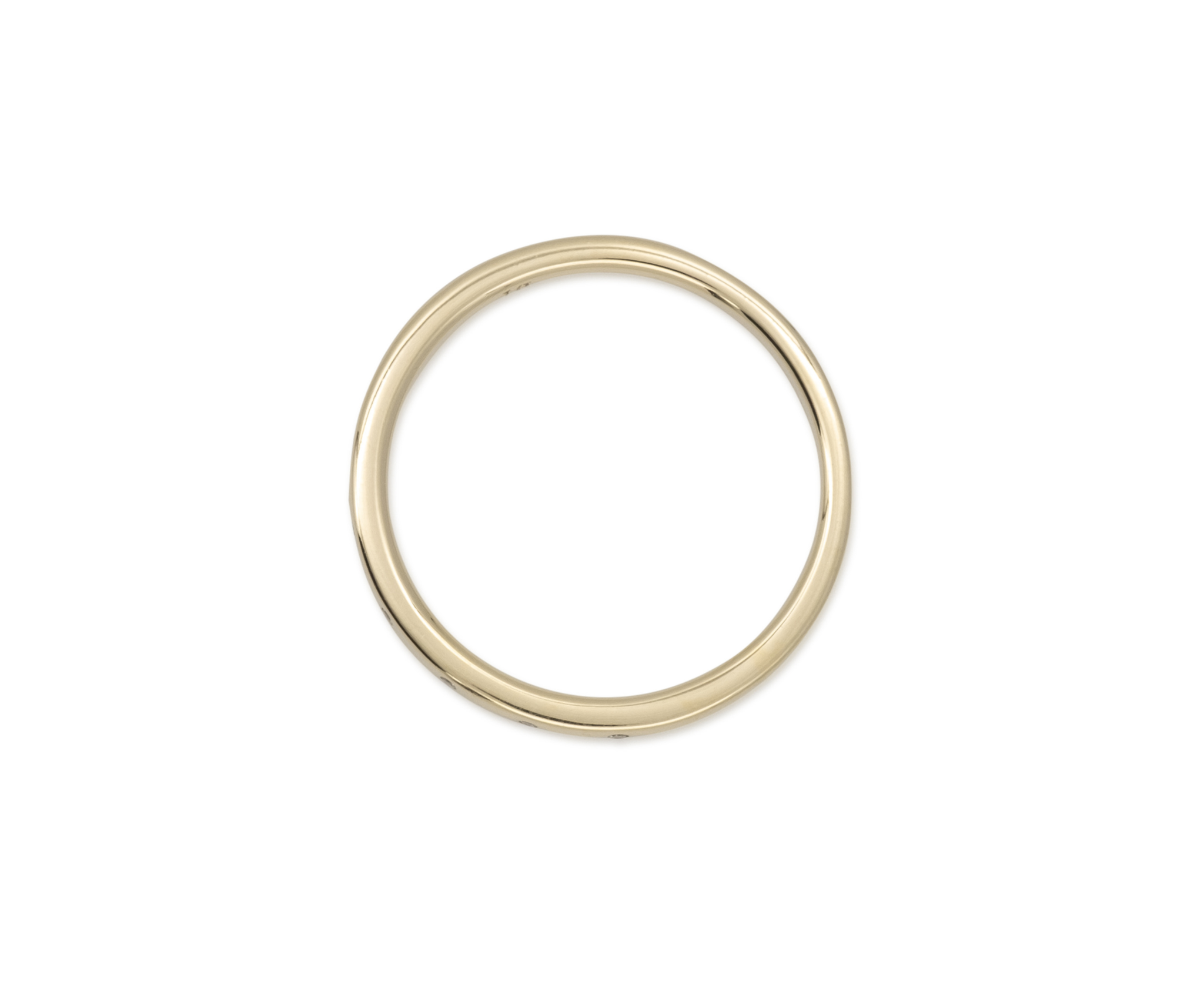 Gold ring on a white background