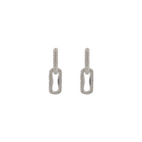 THE PAVÉ PAPERCLIP DROP EARRINGS