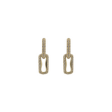 THE PAVÉ PAPERCLIP DROP EARRINGS