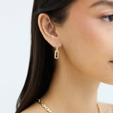 THE PAVÉ PAPERCLIP DROP EARRINGS