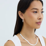 THE PAVÉ PAPERCLIP DROP EARRINGS