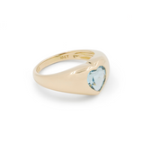 THE BEZEL HEART SIGNET RING