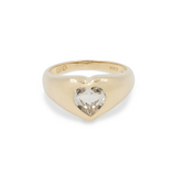 THE BEZEL HEART SIGNET RING