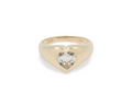 THE BEZEL HEART SIGNET RING