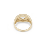 THE BEZEL HEART SIGNET RING