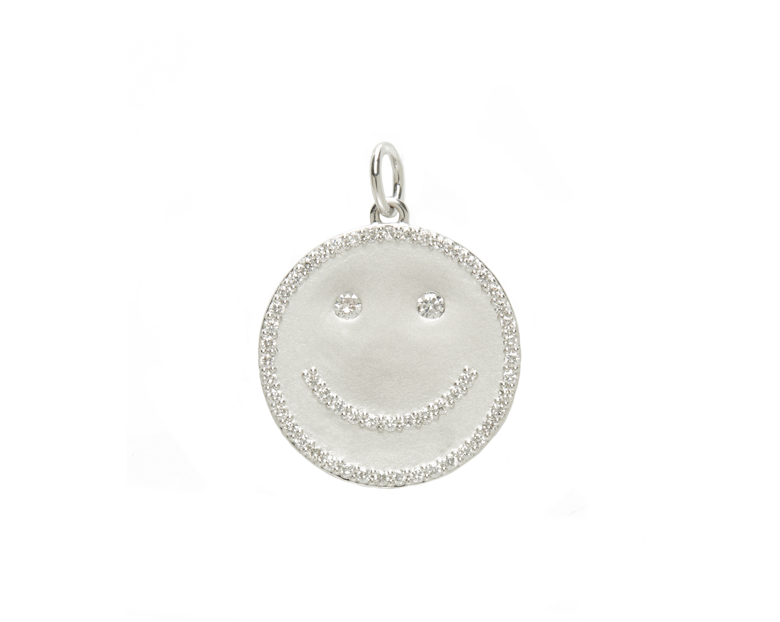 THE SEMI PAVÉ HAPPY FACE PENDANT