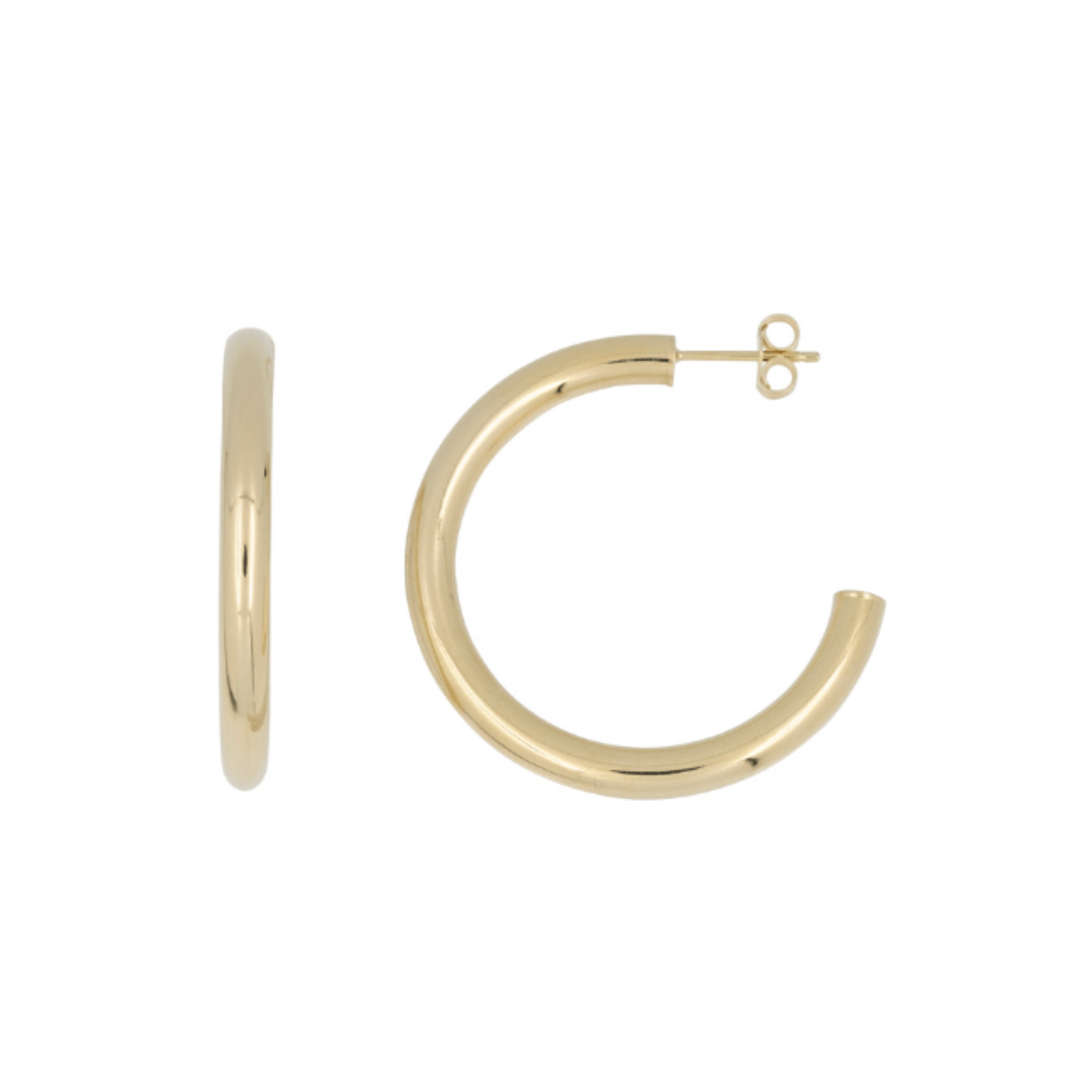 THE 14K 4MM TUBE HOOPS