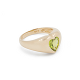 THE BEZEL HEART SIGNET RING