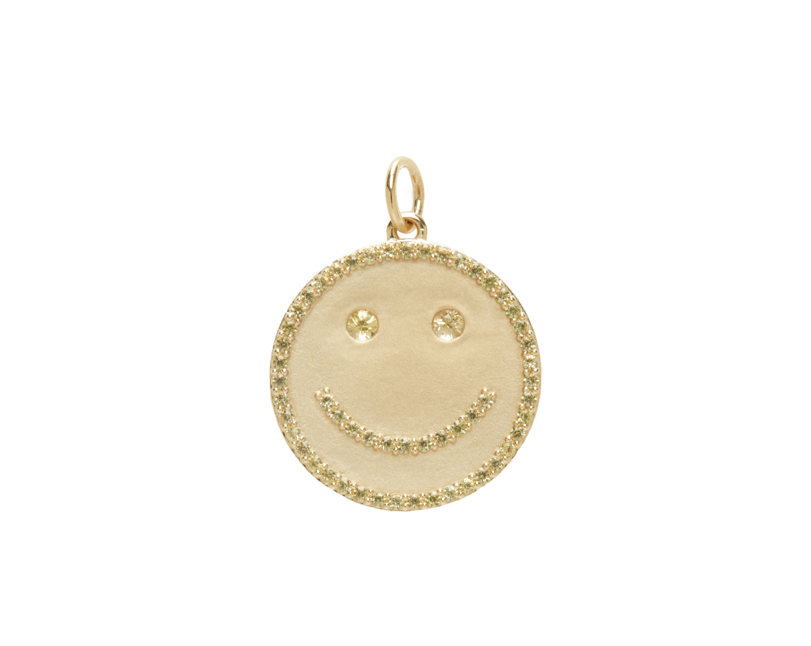 THE SEMI PAVÉ HAPPY FACE PENDANT
