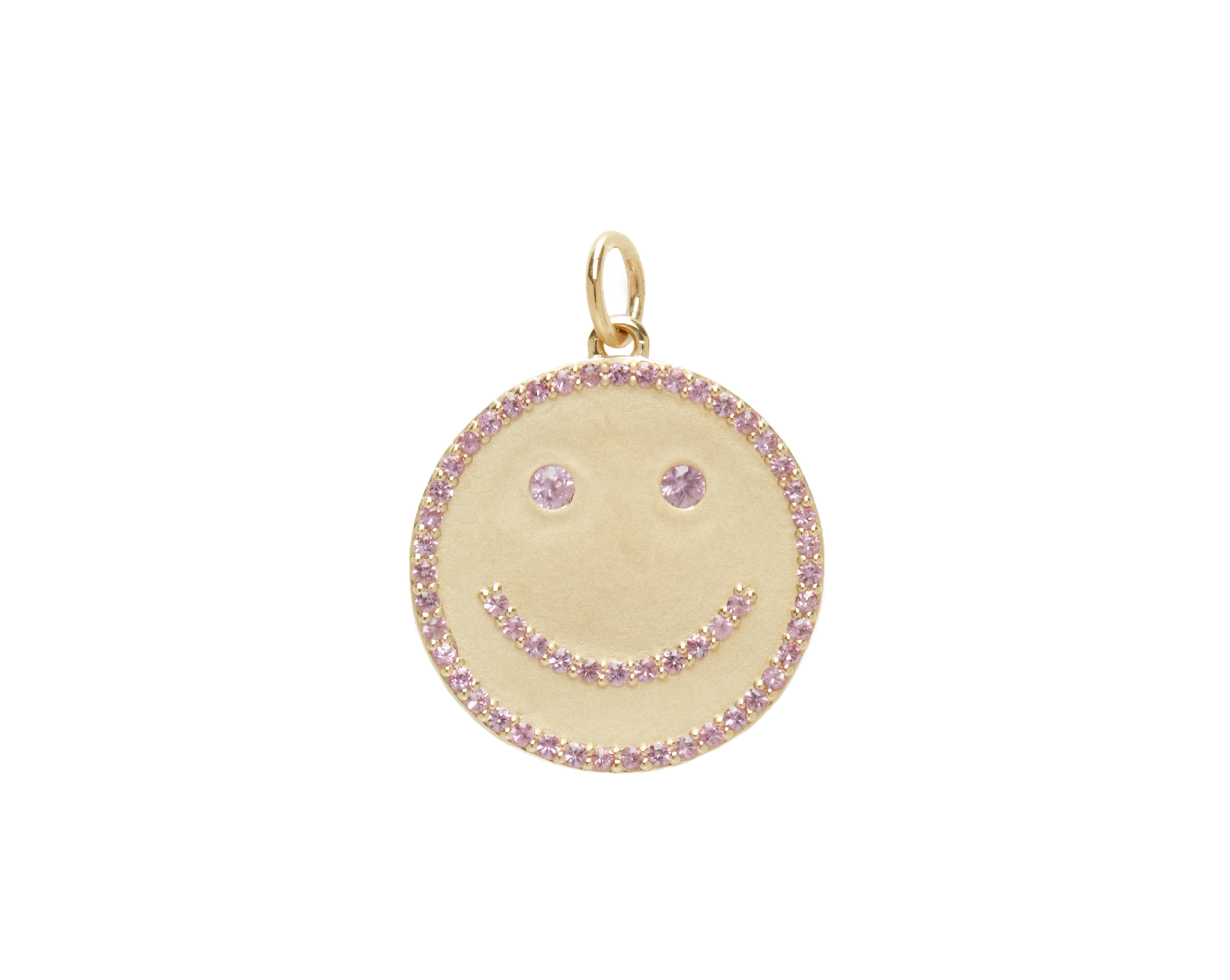 THE SEMI PAVÉ HAPPY FACE PENDANT