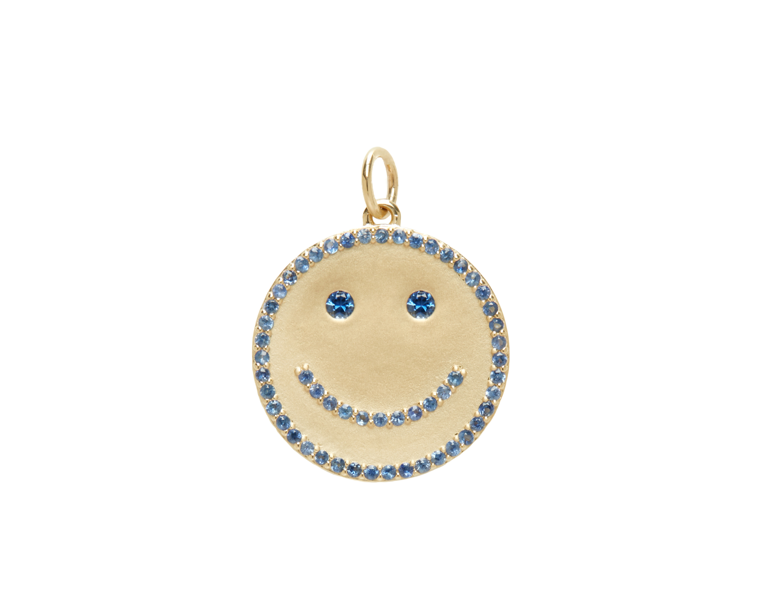 THE SEMI PAVÉ HAPPY FACE PENDANT