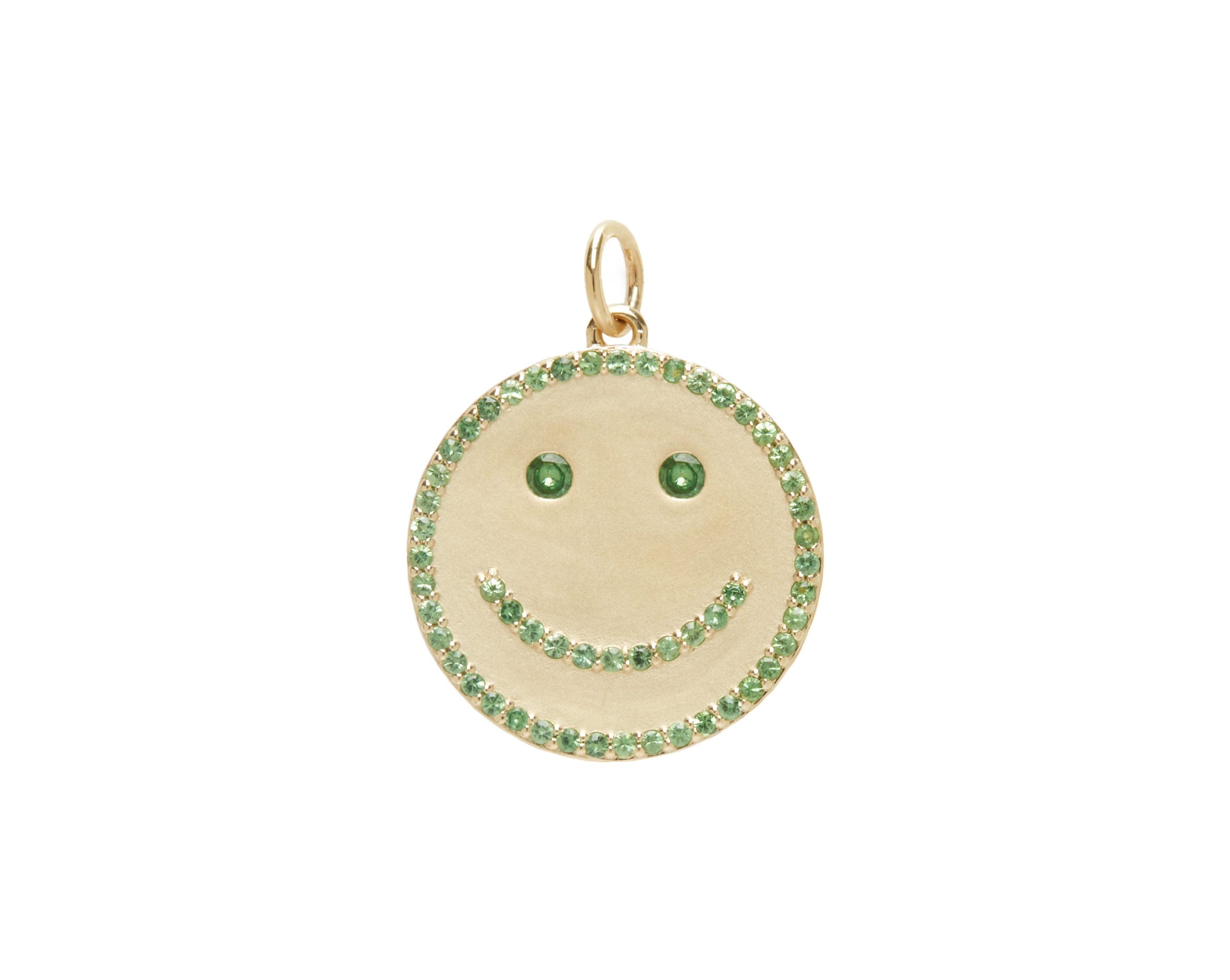 THE SEMI PAVÉ HAPPY FACE PENDANT