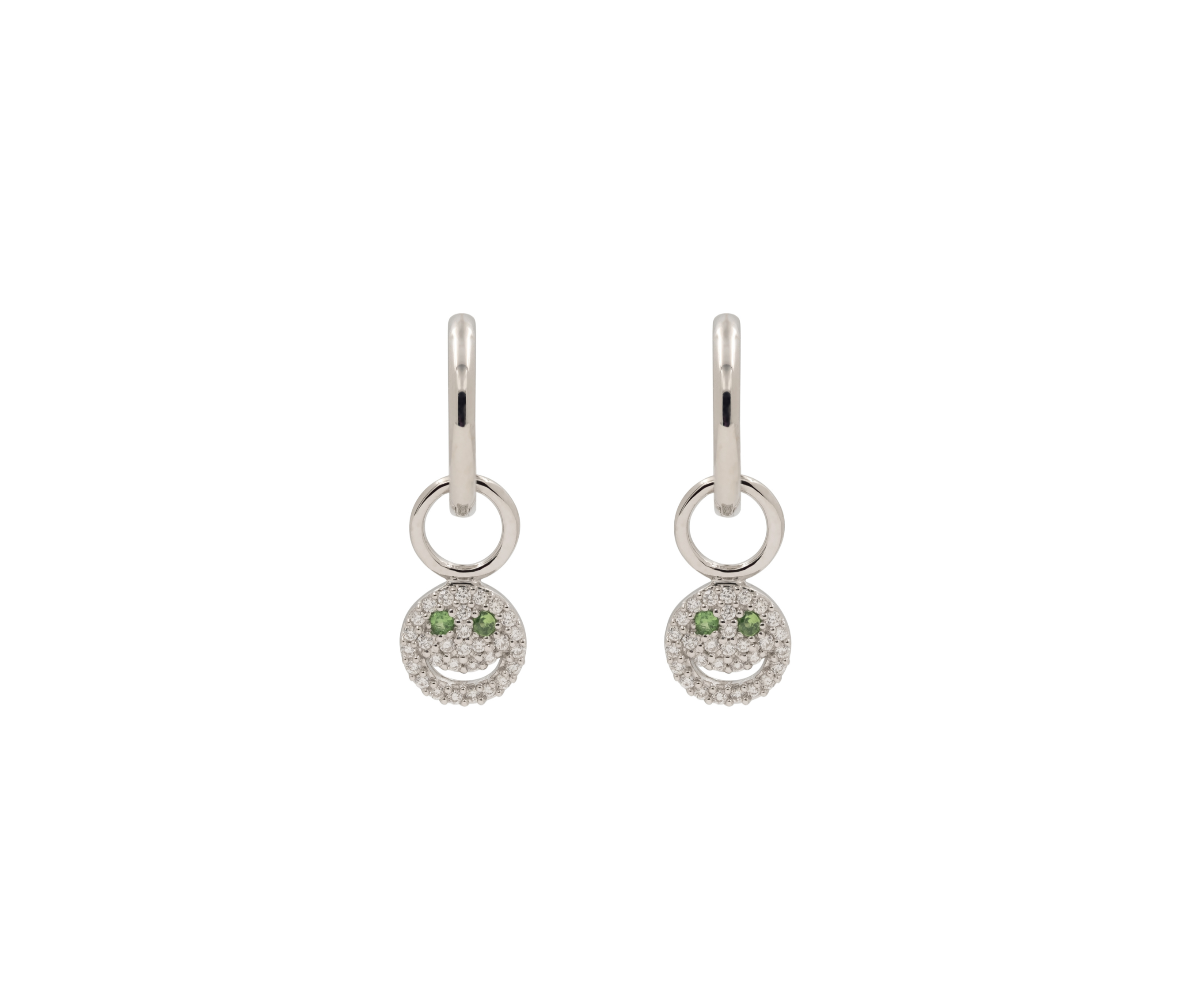 THE PAVÉ HAPPY FACE DROP EARRINGS