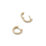 E034 'DOUBLE ROW PAVÉ DIAMOND HUGGIES'