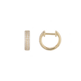 E035 ' TRIPLE ROW PAVÉ DIAMOND HUGGIES'