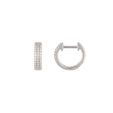E035 ' TRIPLE ROW PAVÉ DIAMOND HUGGIES'