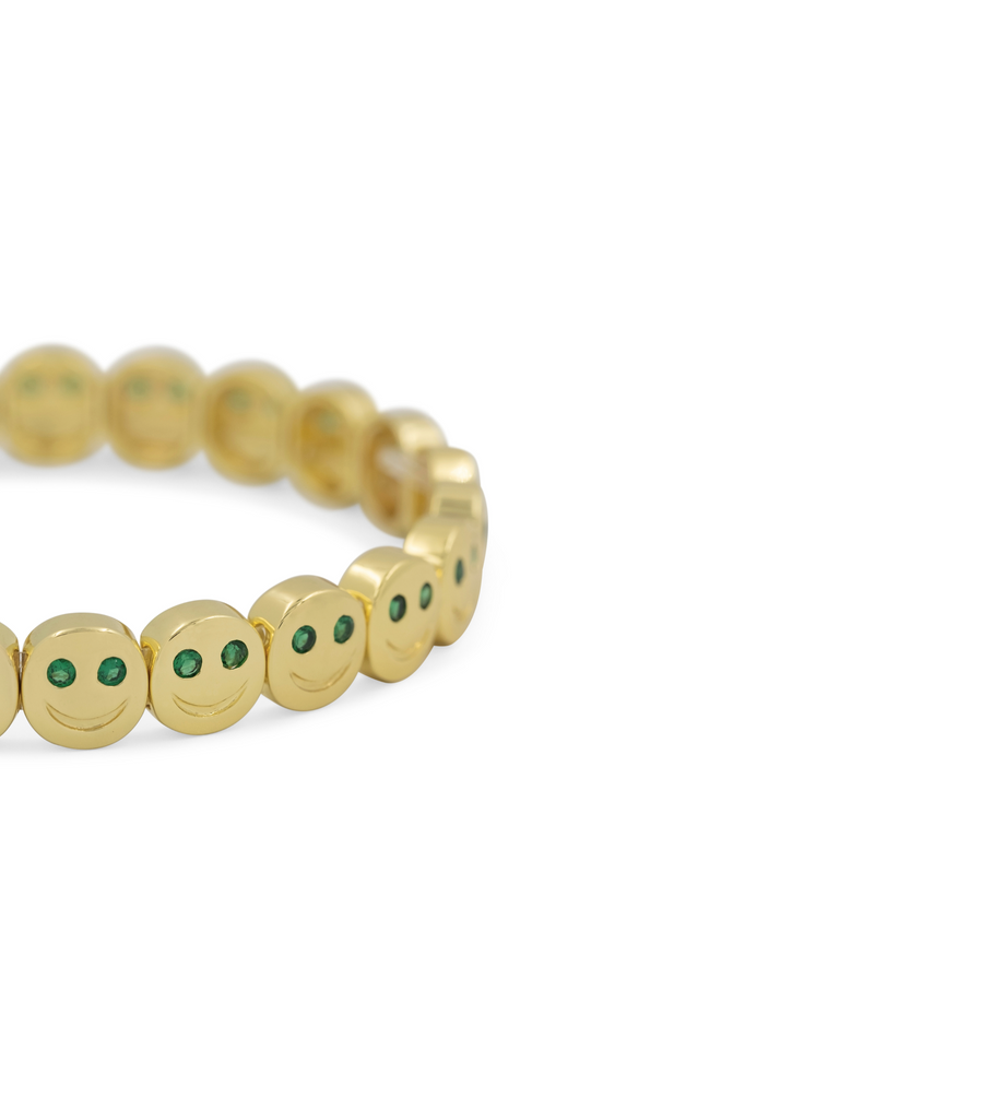 Gold Happy Face Bracelet