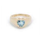 THE BEZEL HEART SIGNET RING