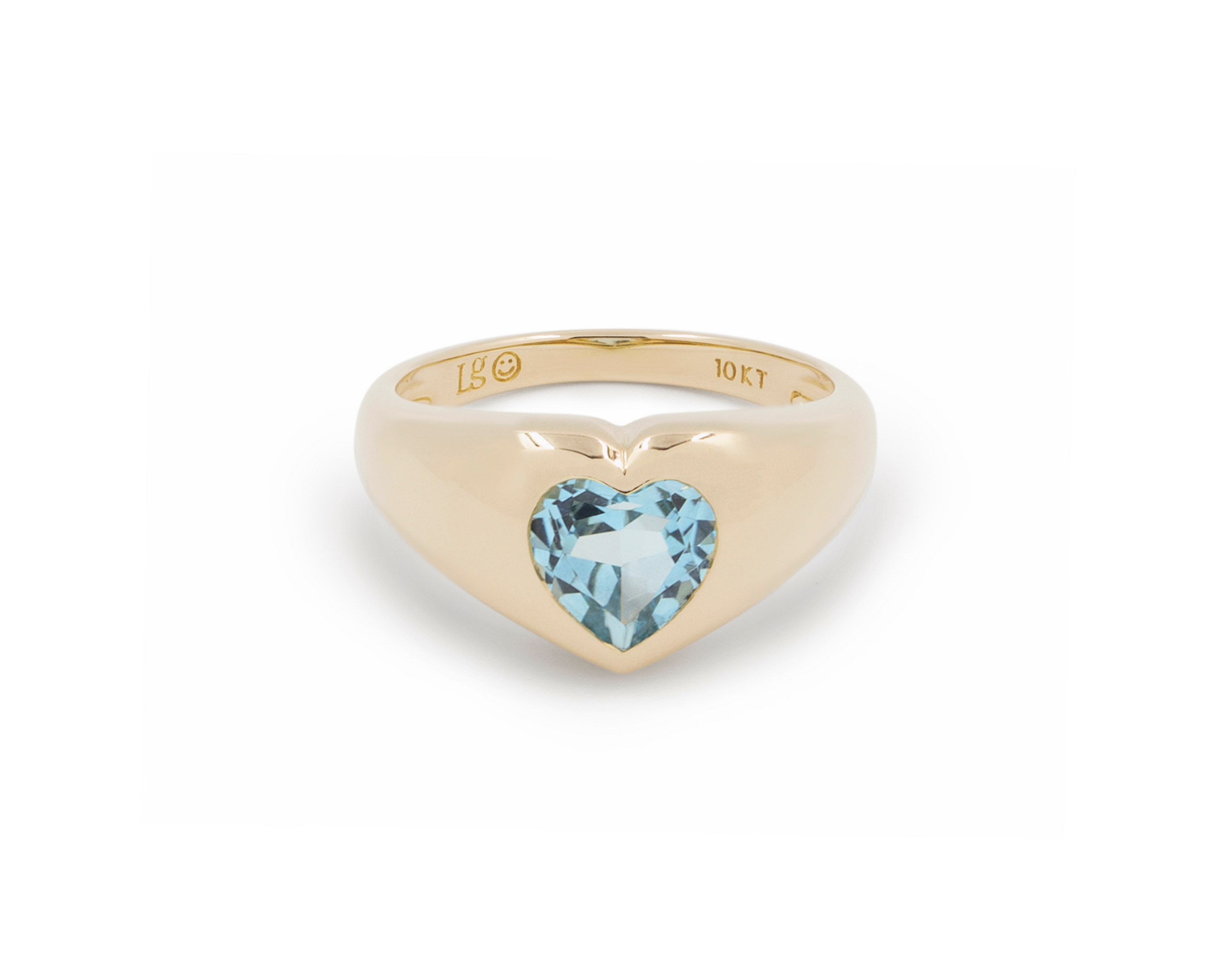 THE BEZEL HEART SIGNET RING