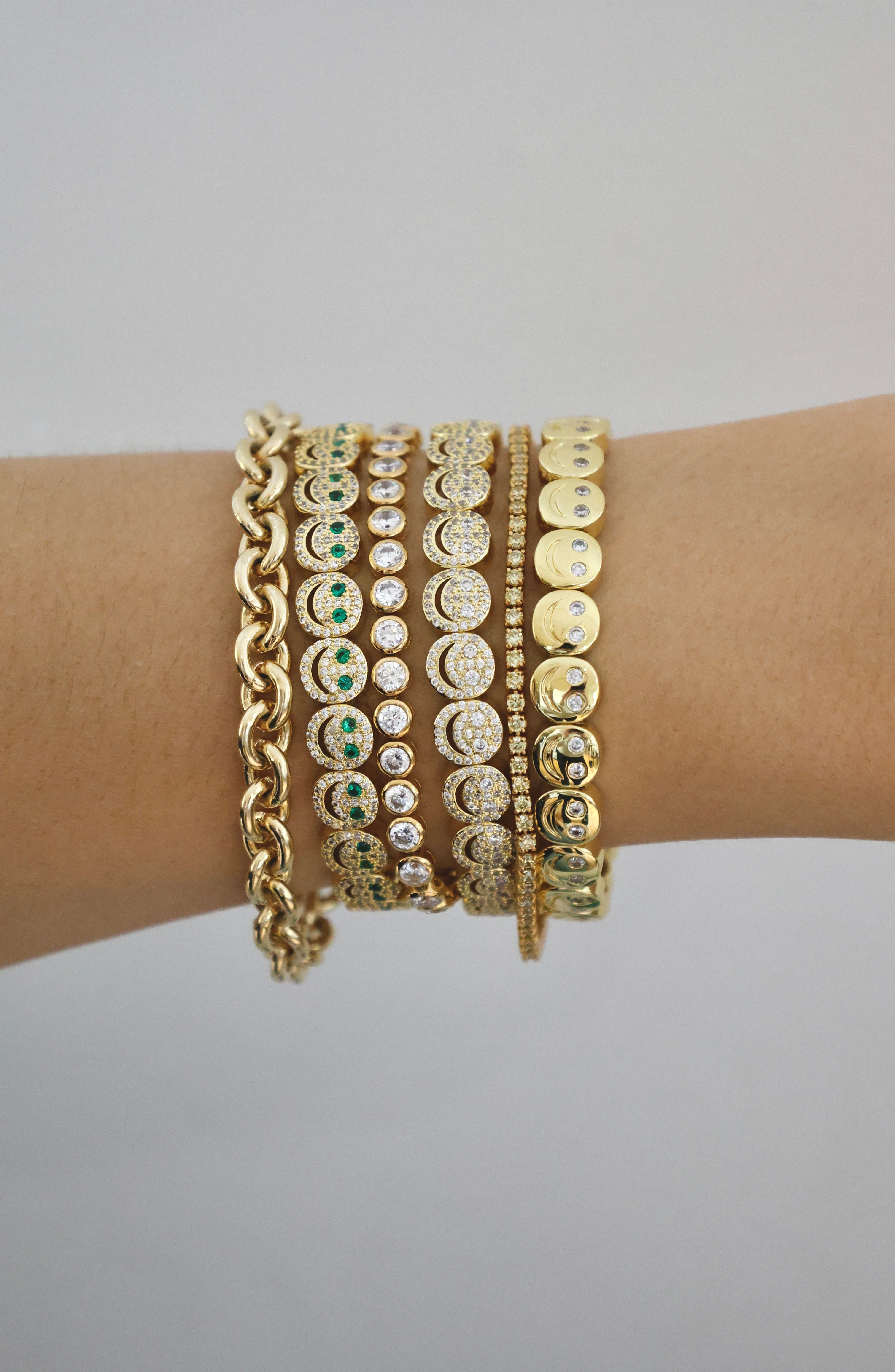 Lisa Gozlan Stack Smiley Face Bracelets | Iconic Jewelry | Lisa Gozlan β Lisa Gozlan US