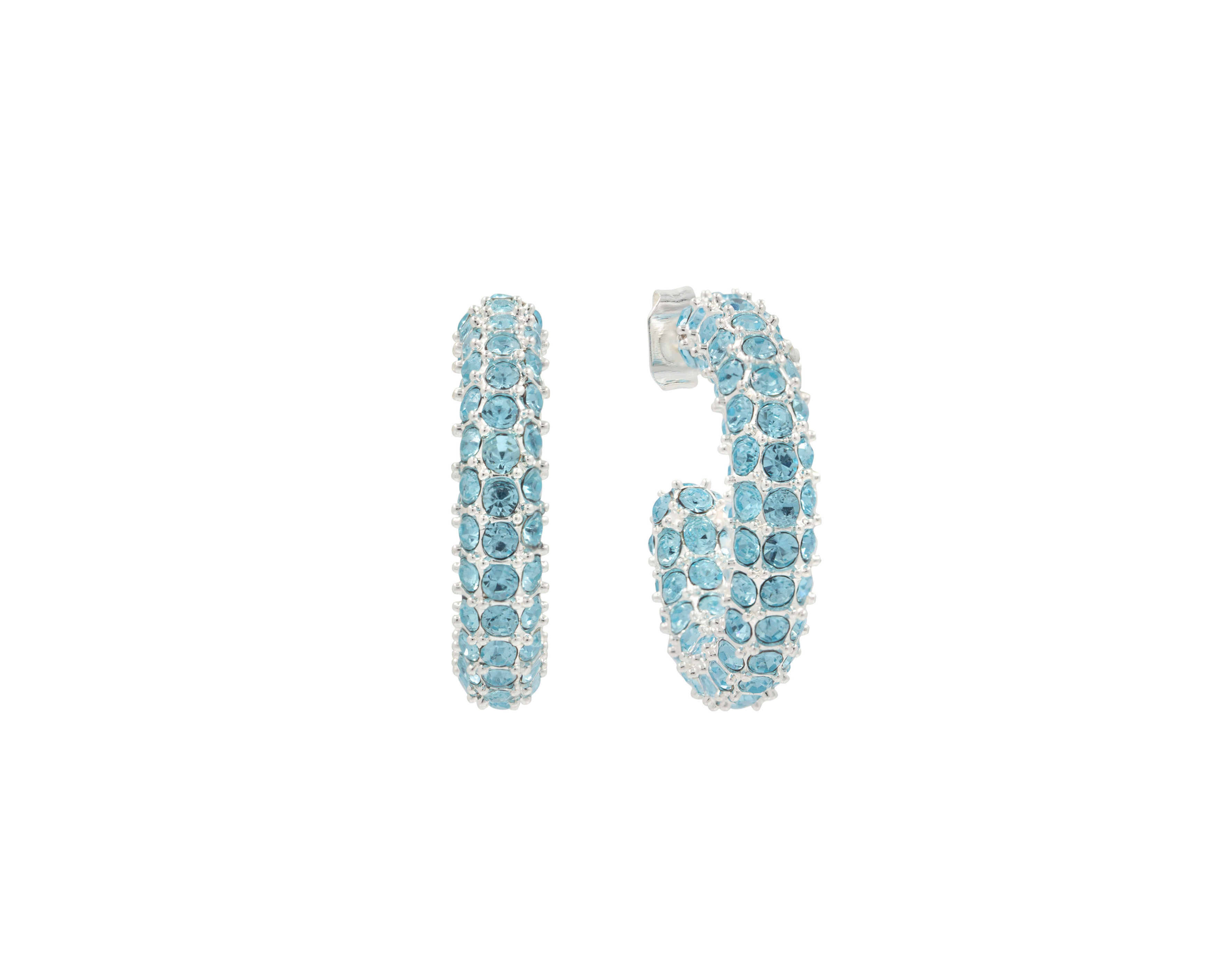 THE BOLD CRYSTAL HOOPS COLORED CZ
