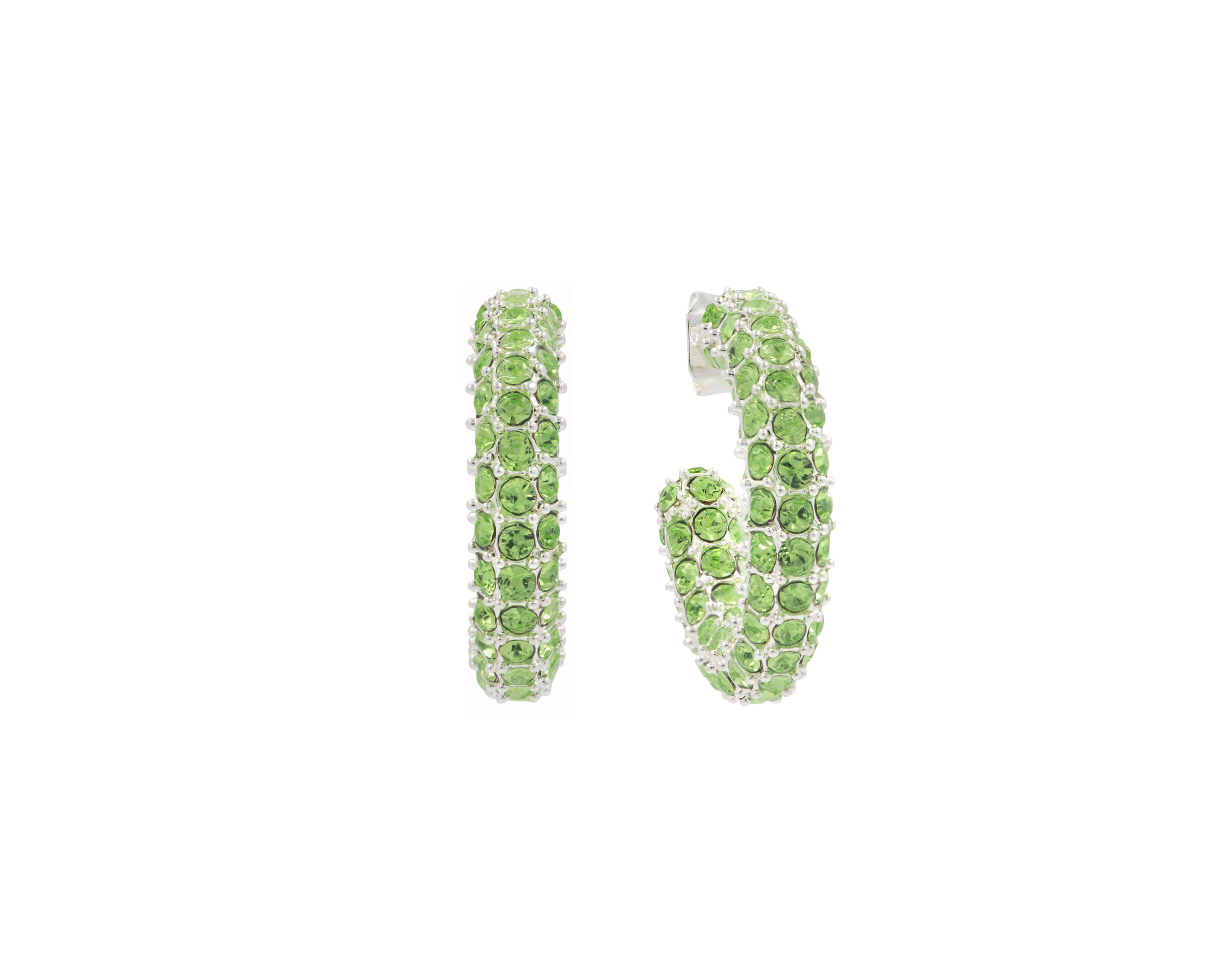THE BOLD CRYSTAL HOOPS COLORED CZ