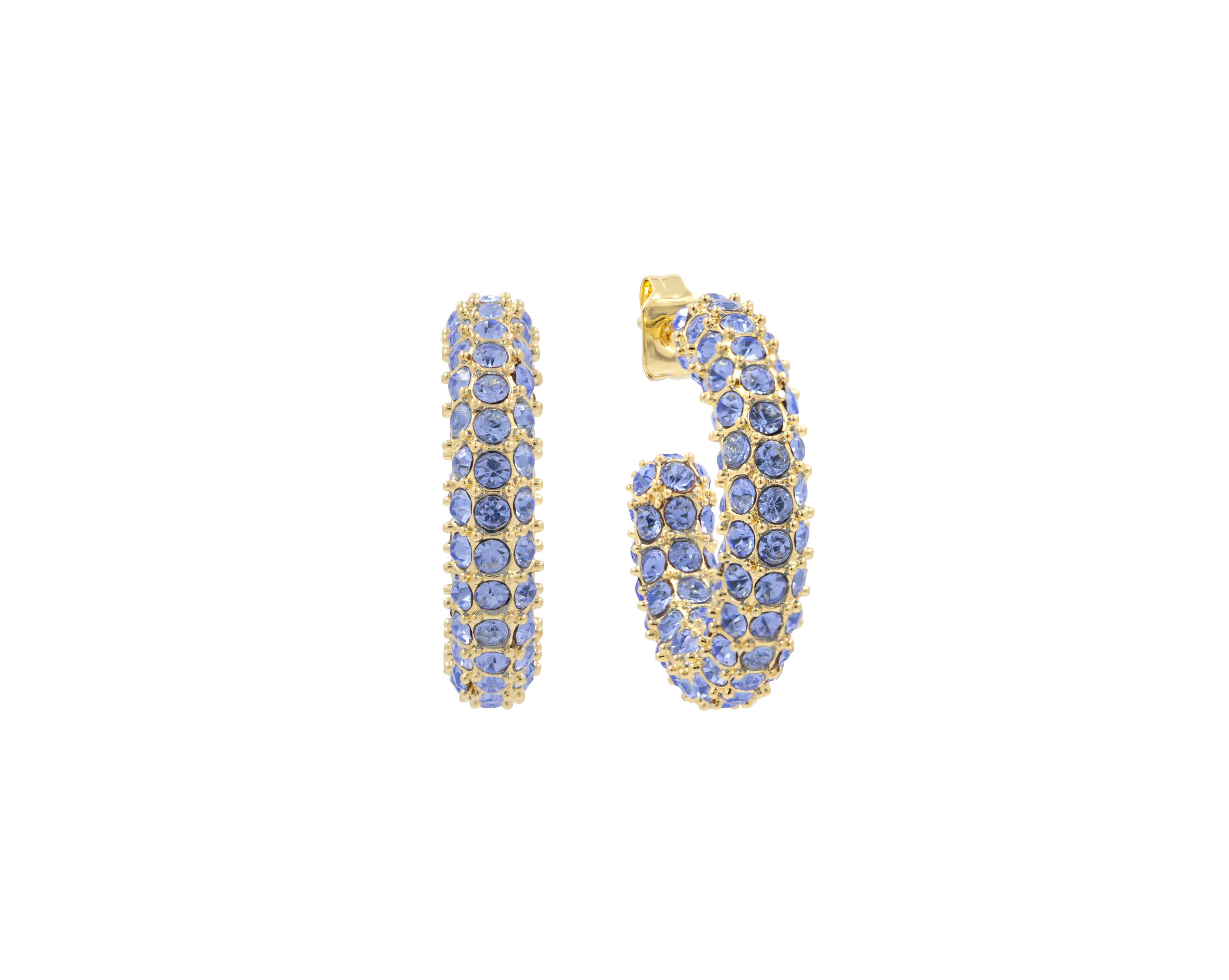THE BOLD CRYSTAL HOOPS COLORED CZ