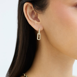 THE PAVÉ PAPERCLIP DROP EARRINGS