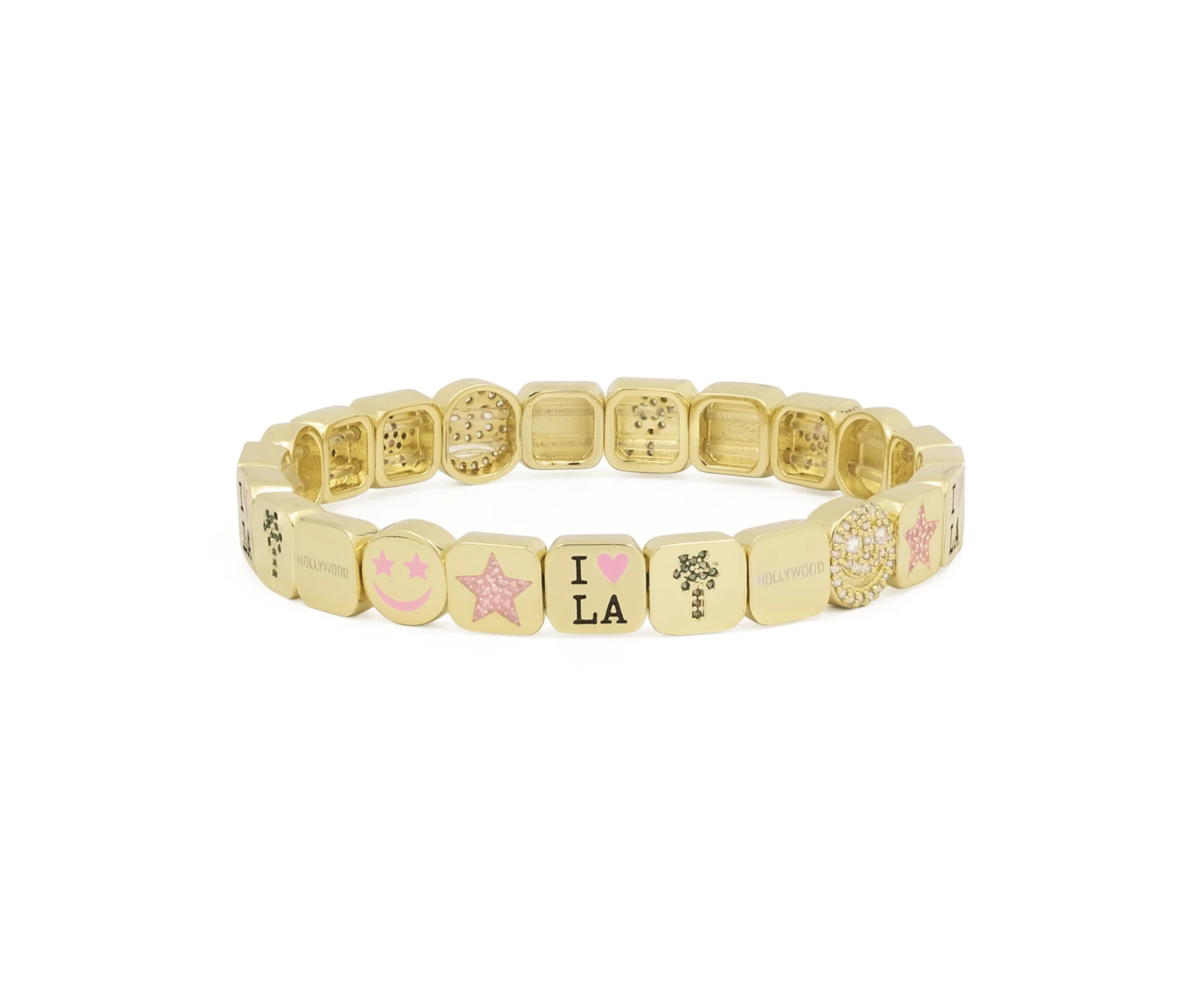 gold bracelet on a white background