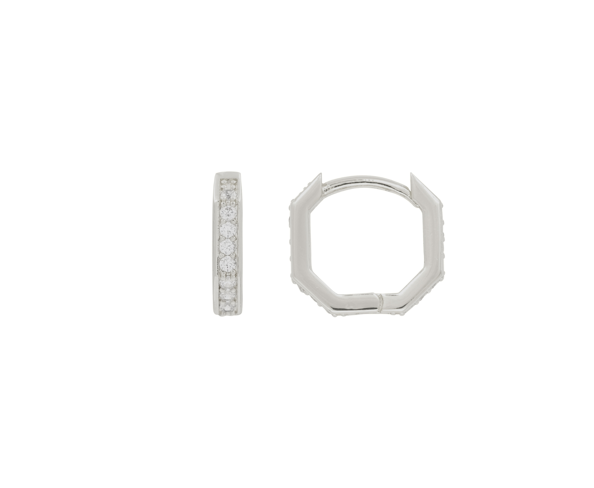 THE OCTAGON PAVÉ HUGGIES