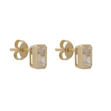 EMERALD BEZEL STUDS